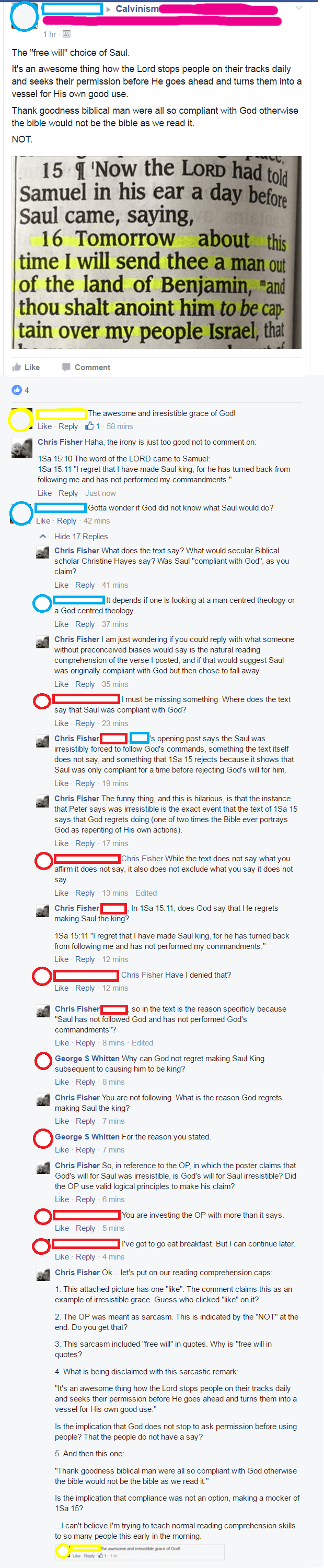 my frustrating conversation with some calvinists